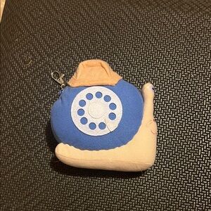 Snail-Shaped Phone Accessory in Blue and Beige